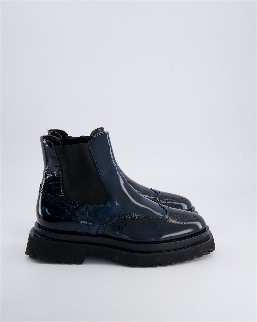 Laura Bellariva Ankle boots Leather Blue 39.5 EU