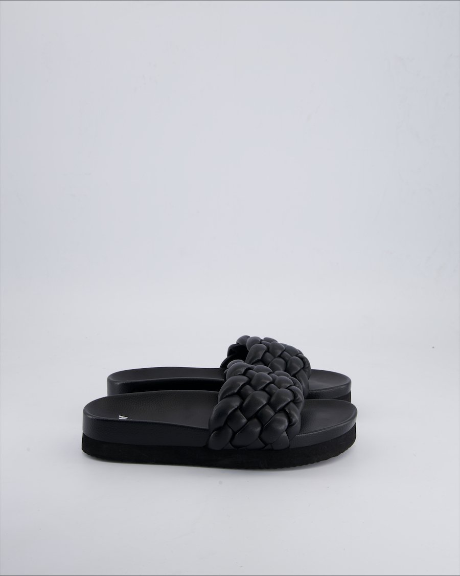H&M Sandals Leather Black 37 EU