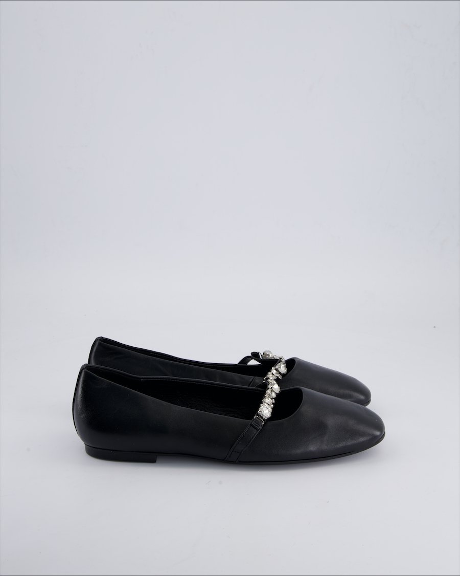 Gabor Ballerinas Leather Black 40.5 EU