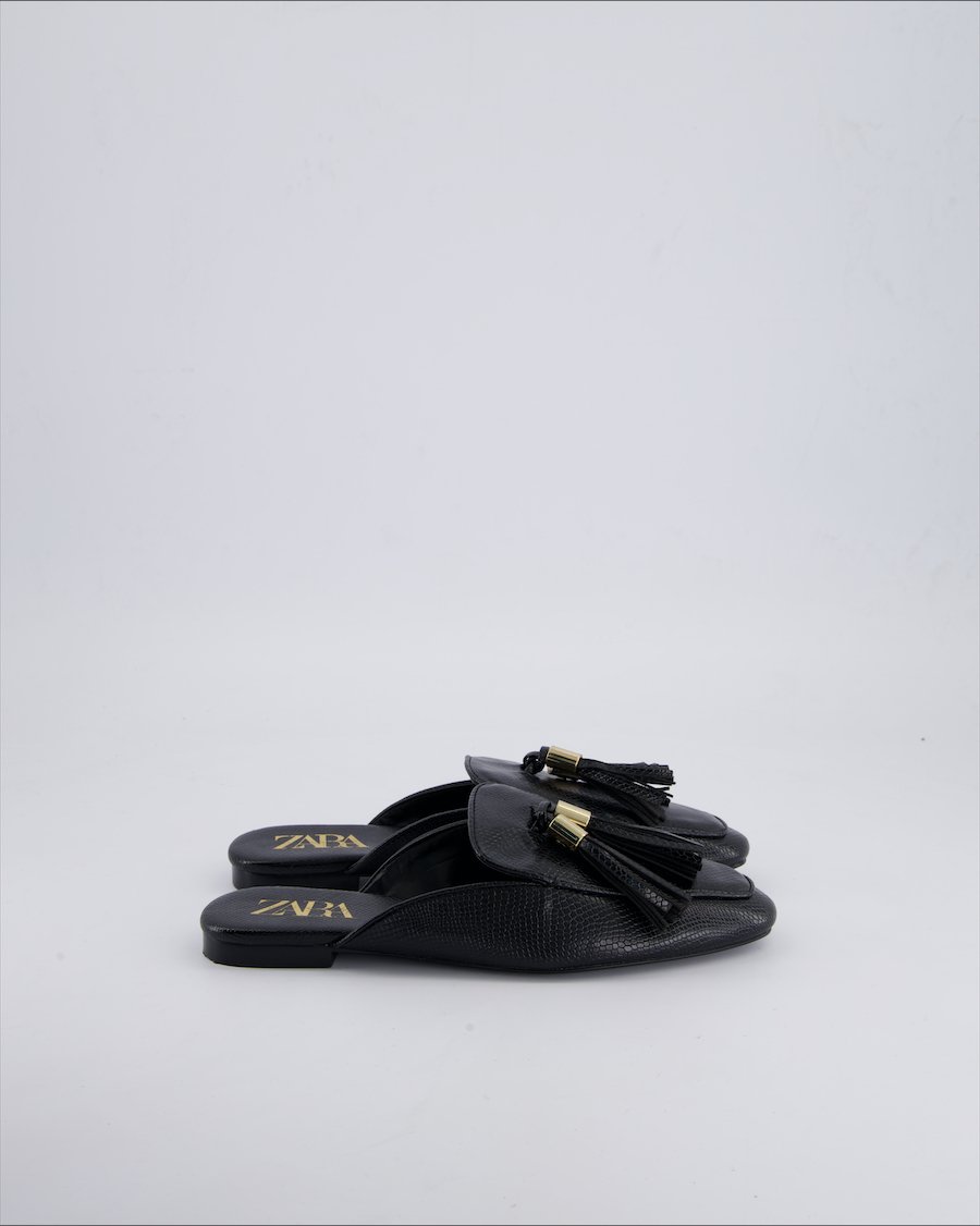 Zara Sandals Leather Black 36 EU
