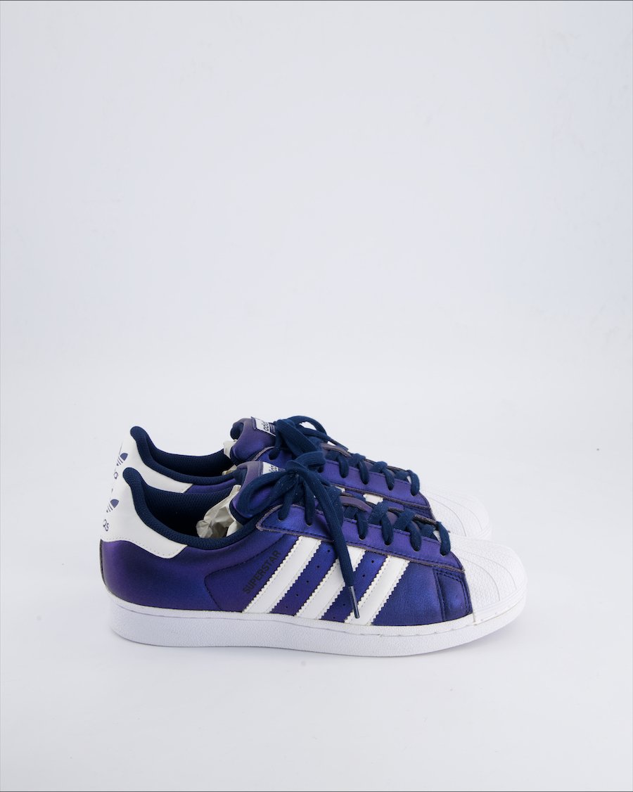 Adidas Superstar Trainers Leather Blue 40 EU