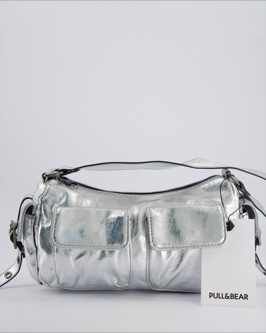 Pull&Bear Shoulder bags Polyurethane Silver
