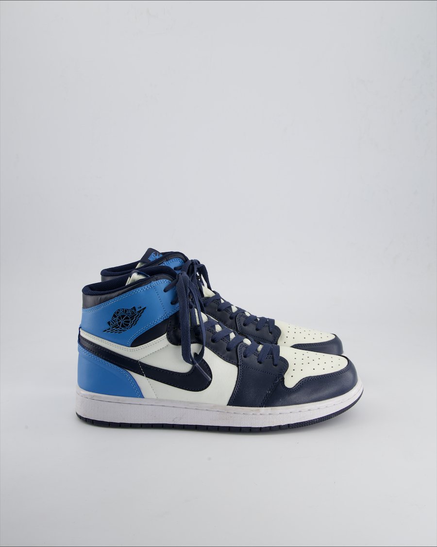 Nike 1 Retro High Obsidian Trainers Leather Blue 45 EU