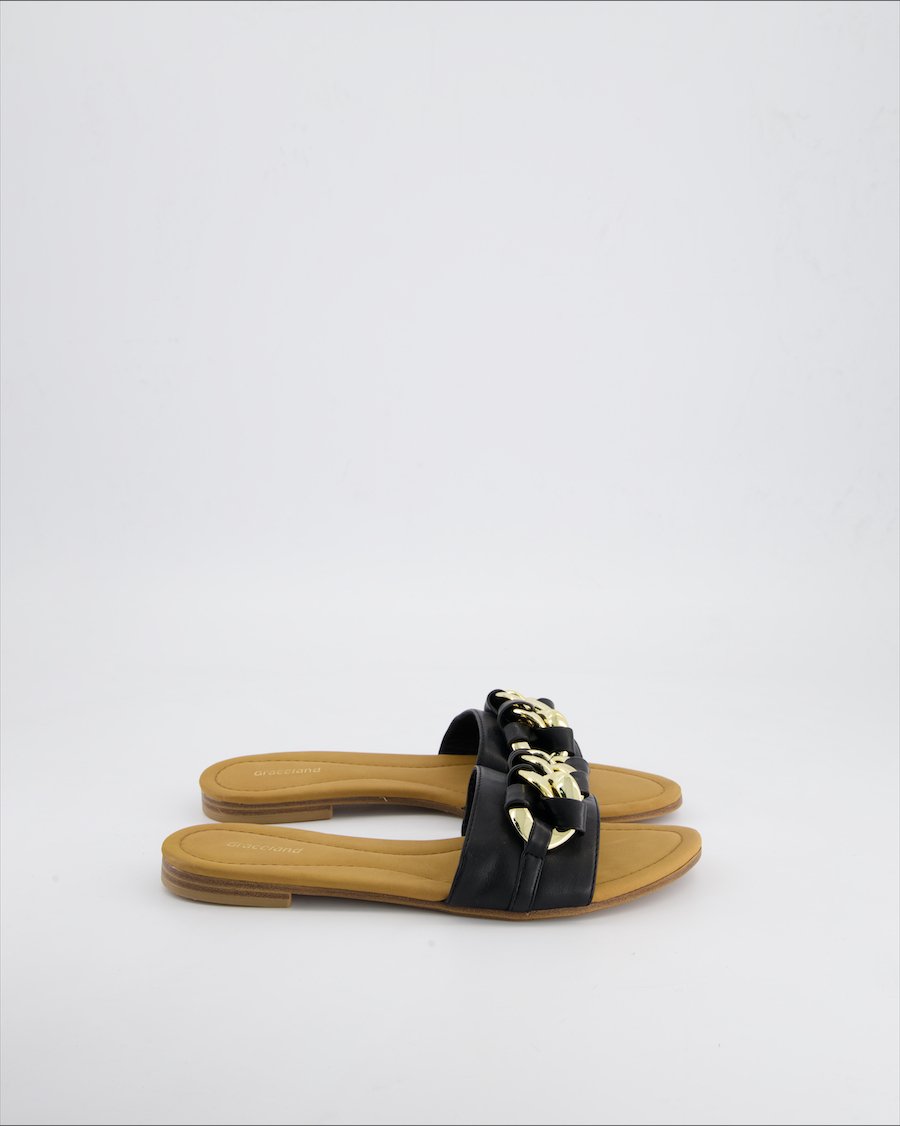 Graceland Sandals Polyurethane Black 38 EU