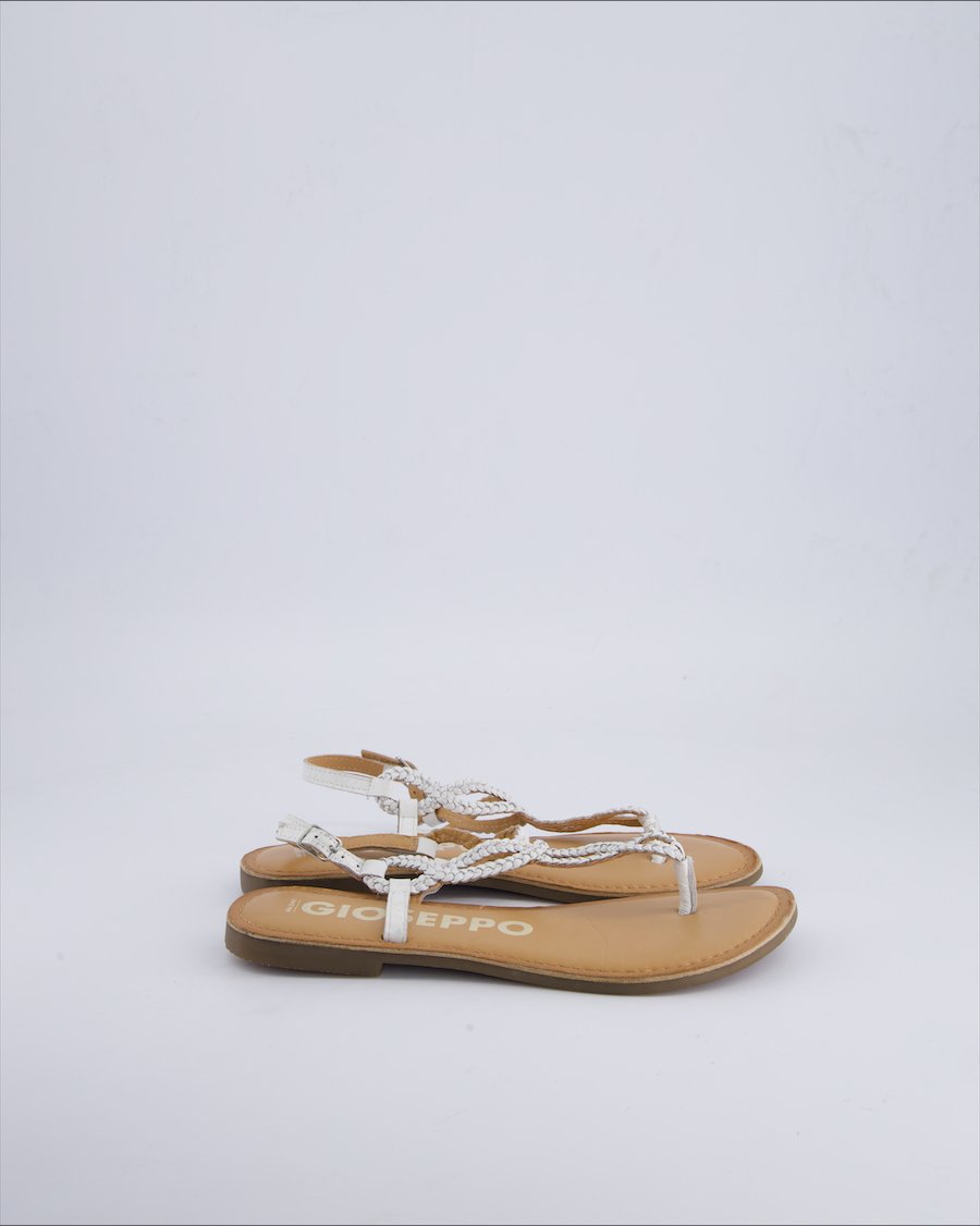 Gioseppo Flip flops Leather White 37 EU