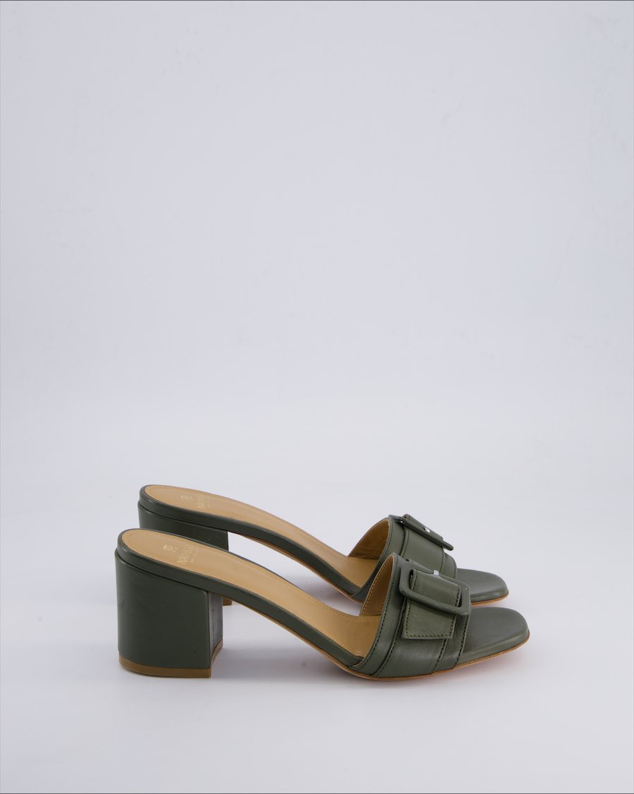 Navyboot Heels Leather Khaki 37 EU