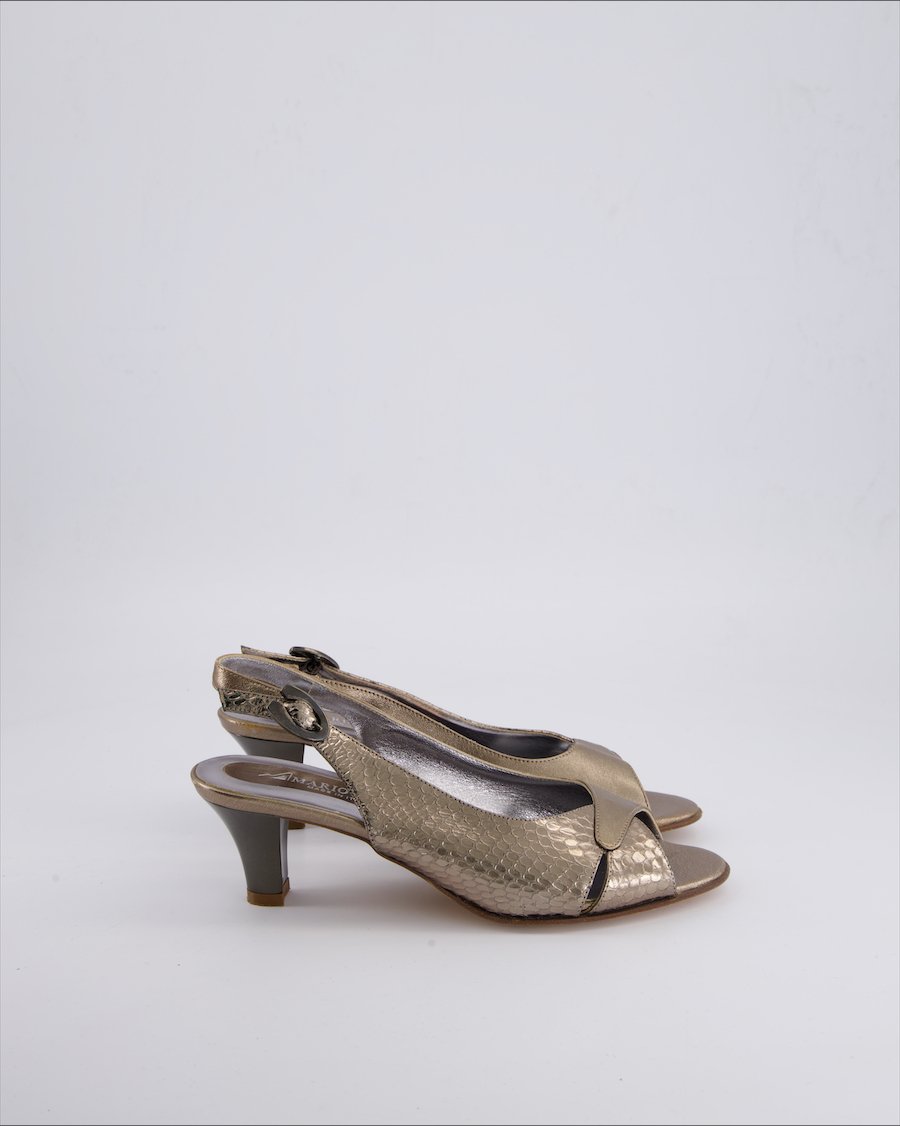 Mario Arpili Heels Leather Metallic 37 EU