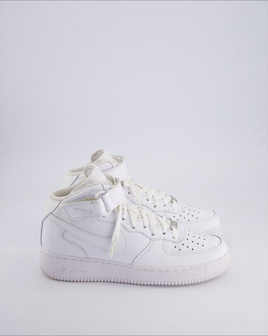 Nike High trainers Leather White 41 EU