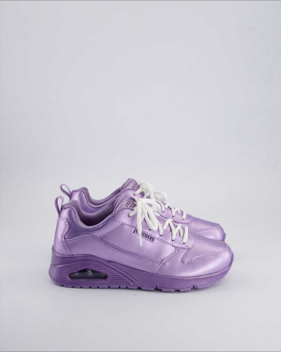 Skechers Trainers Leather Purple 37 EU