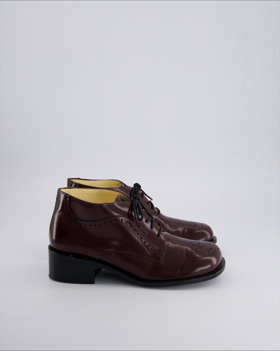 John W. Shop Lace ups Leather Burgundy 39 EU