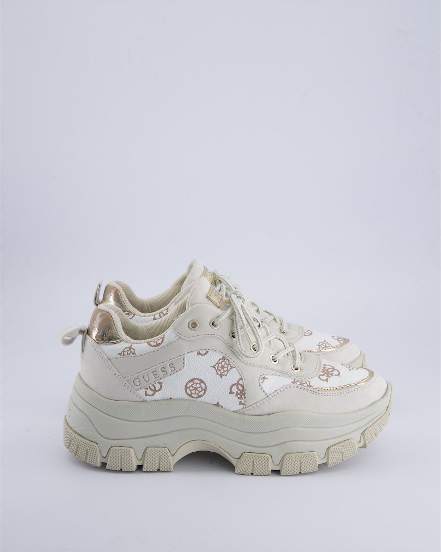 Guess Trainers Leather Beige 38 EU