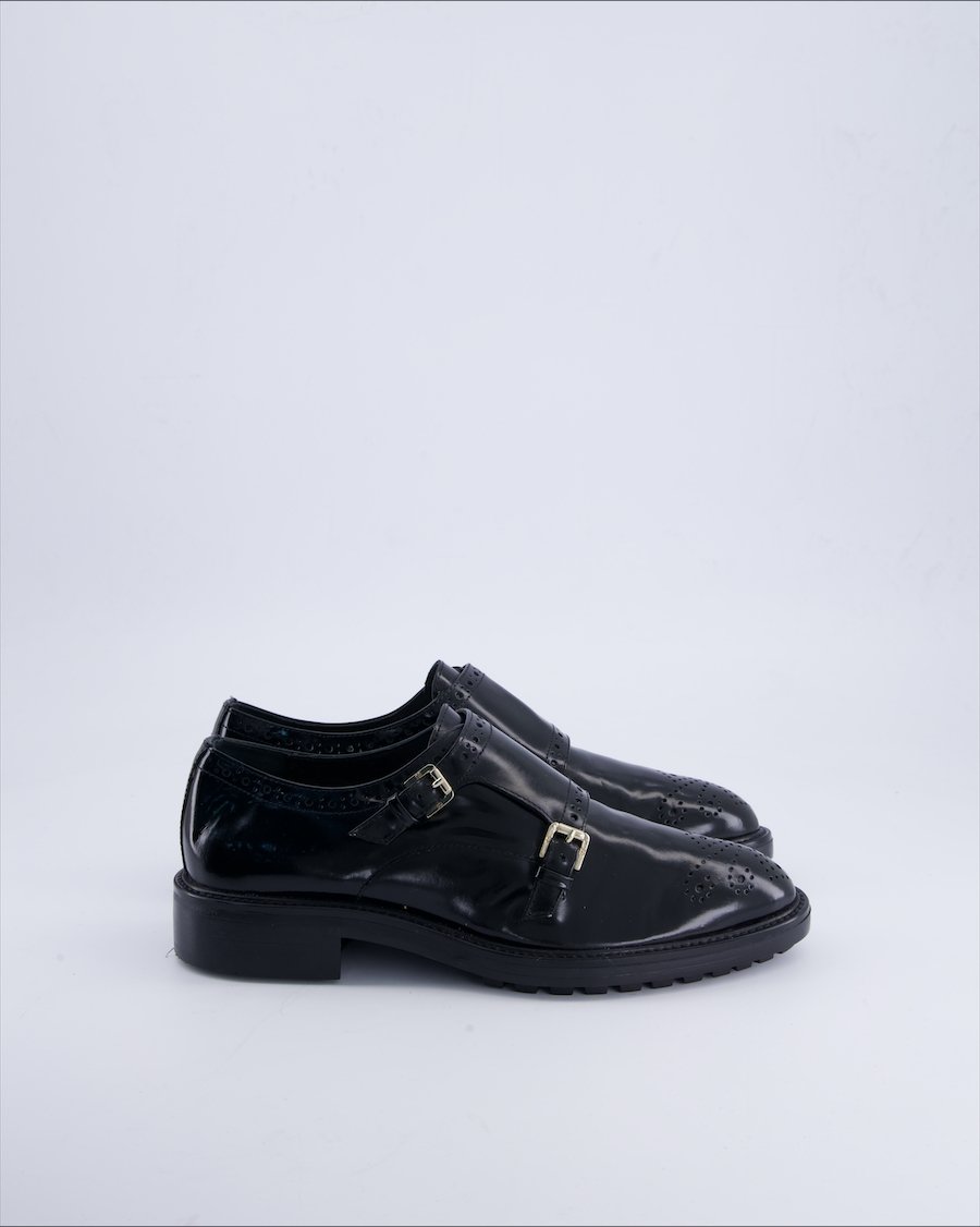 Massimo Dutti Flats Leather Black 38 EU