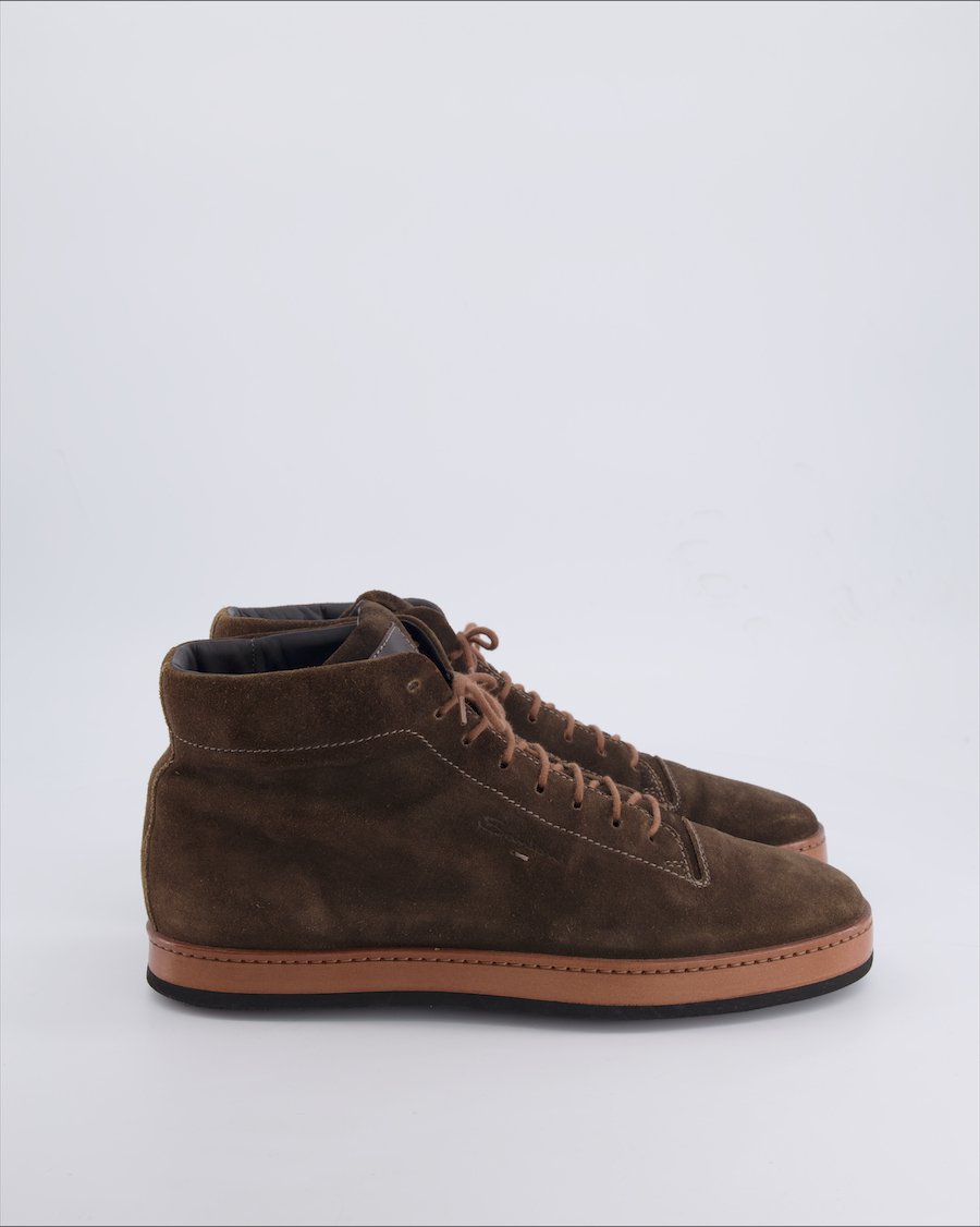 Santoni Flats Suede Khaki 43 EU