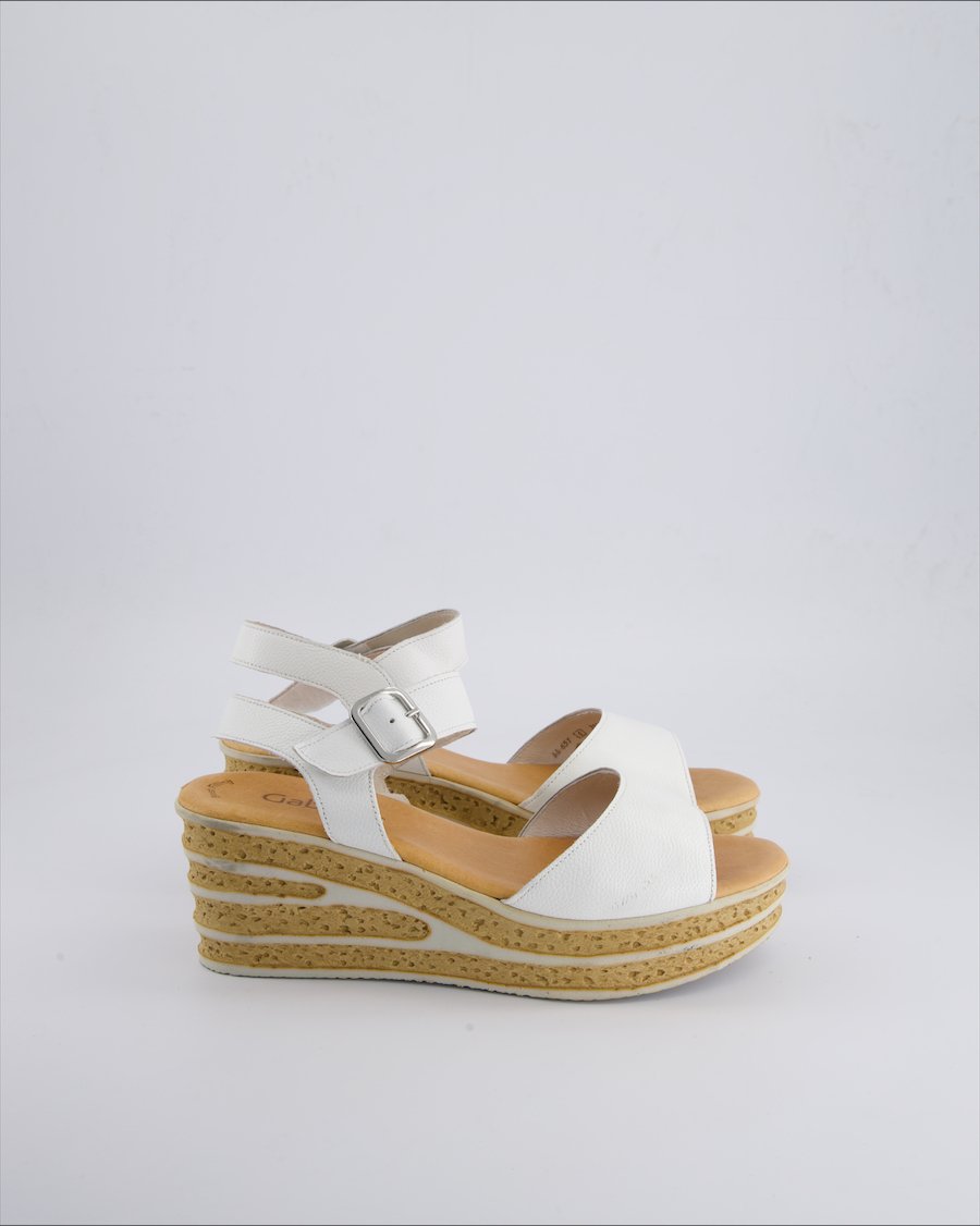 Gabor Sandals Leather White 39 EU