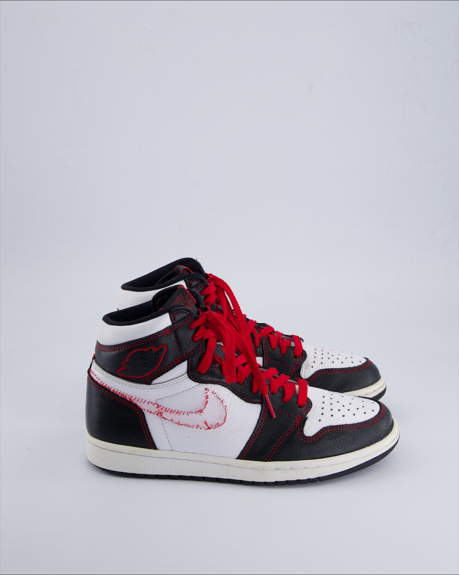 Jordan 1 Mid High trainers Leather Red 41 EU