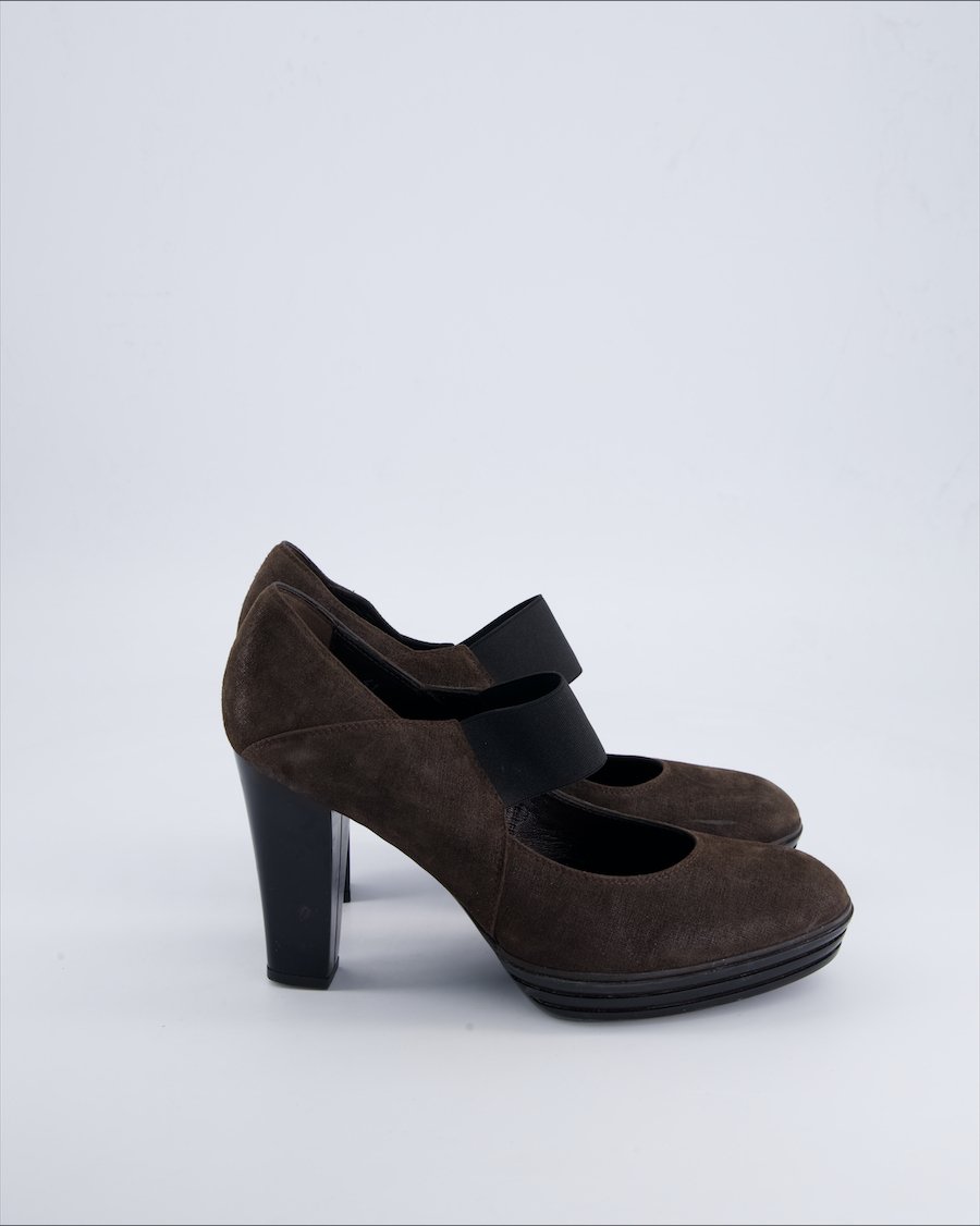 Hogan Heels Suede Brown 41 EU