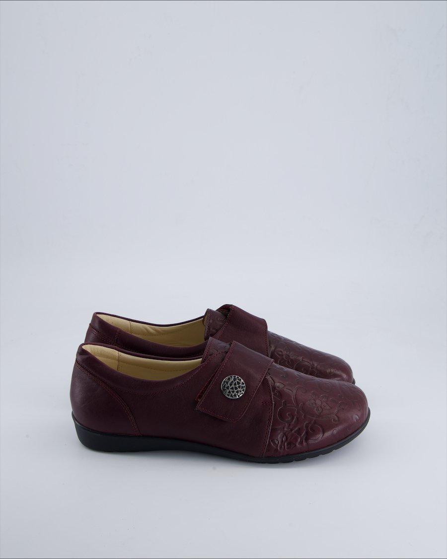 Helvesko Flats Leather Burgundy 41 EU