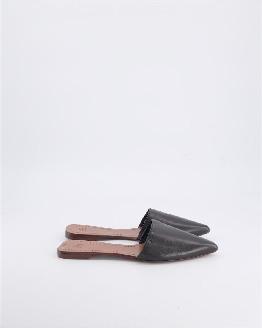 Zara Sandals Vegan leather Black 38 EU