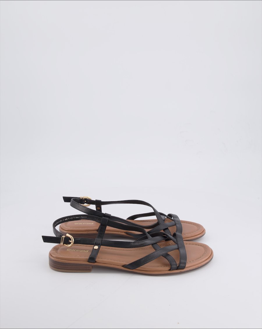 Graceland Sandals Vegan leather Black 40 EU