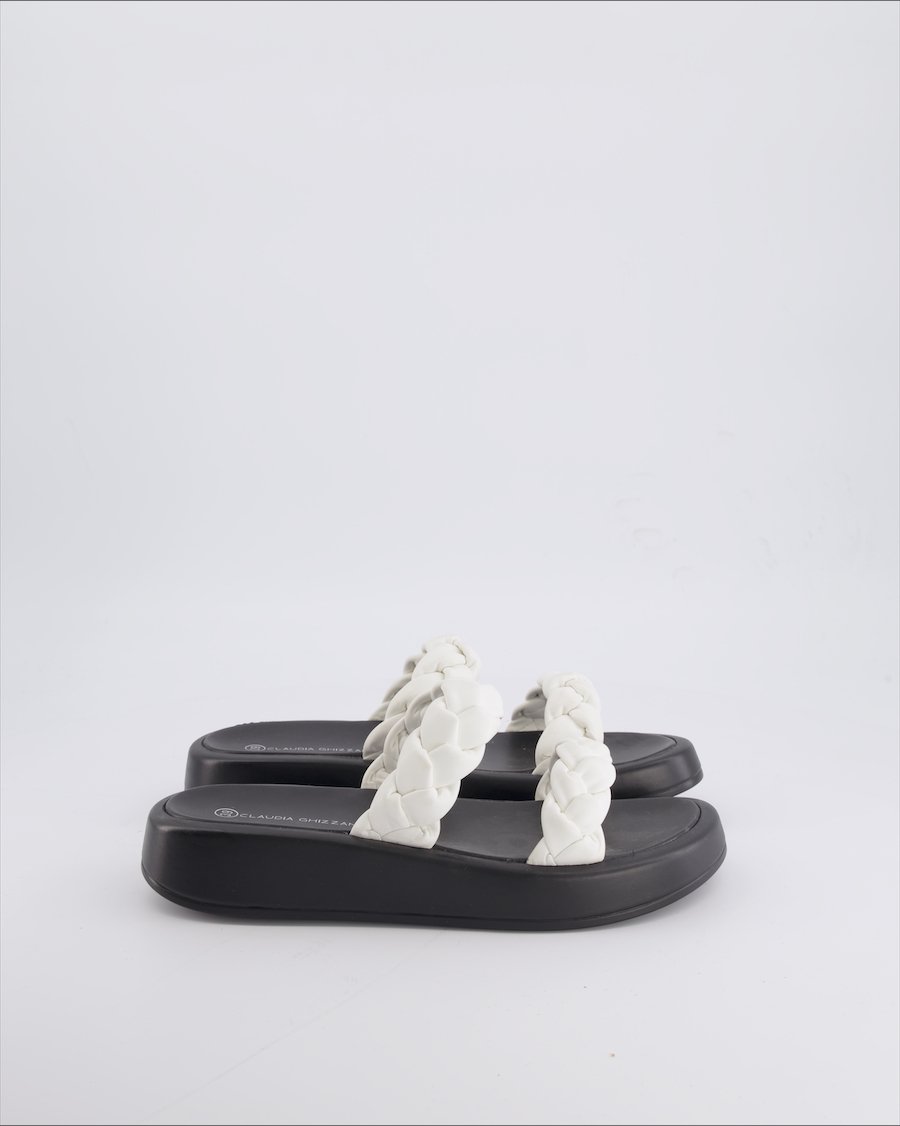 Claudia Ghizzani Sandals Leather White 39 EU