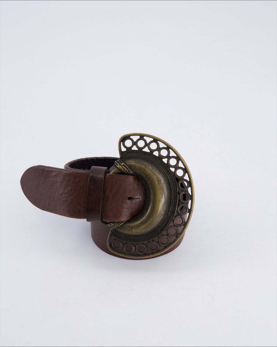 Weekend Max Mara Chains Leather Brown 75 cm