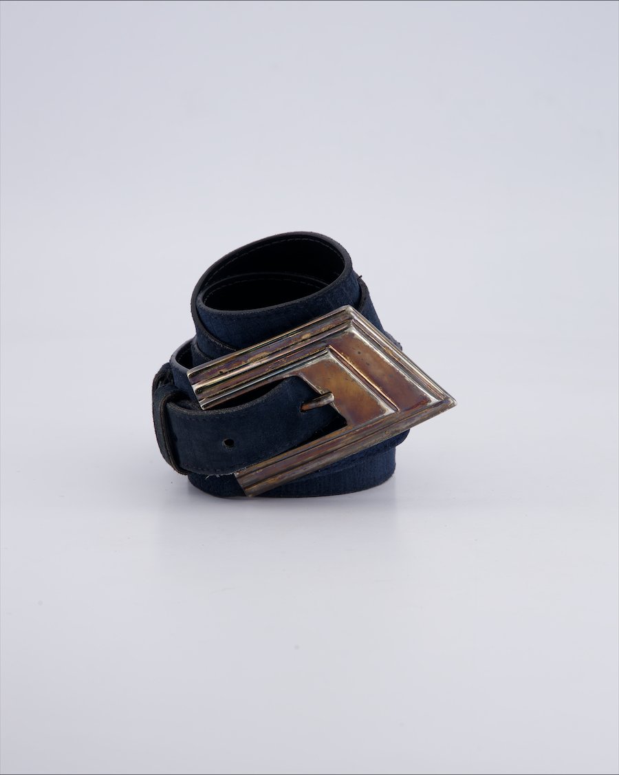 Gianni Versace Chains Leather Blue 70 cm