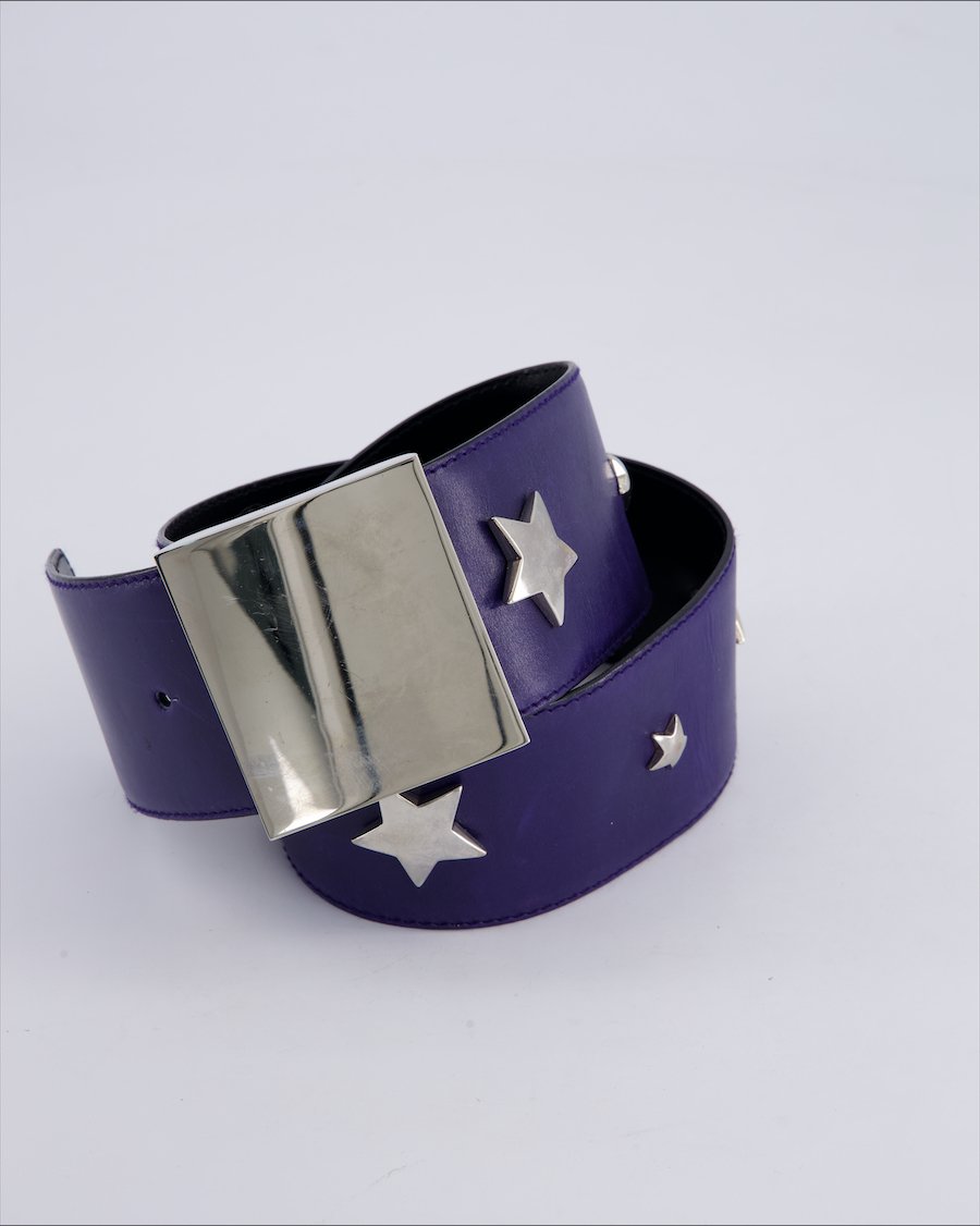 Escada Chains Leather Blue 70 cm