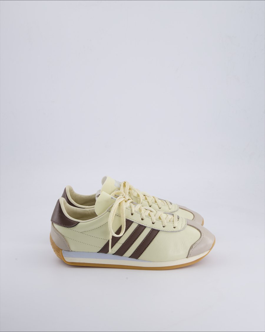 Adidas Country Og Trainers Leather Yellow 38.5 EU
