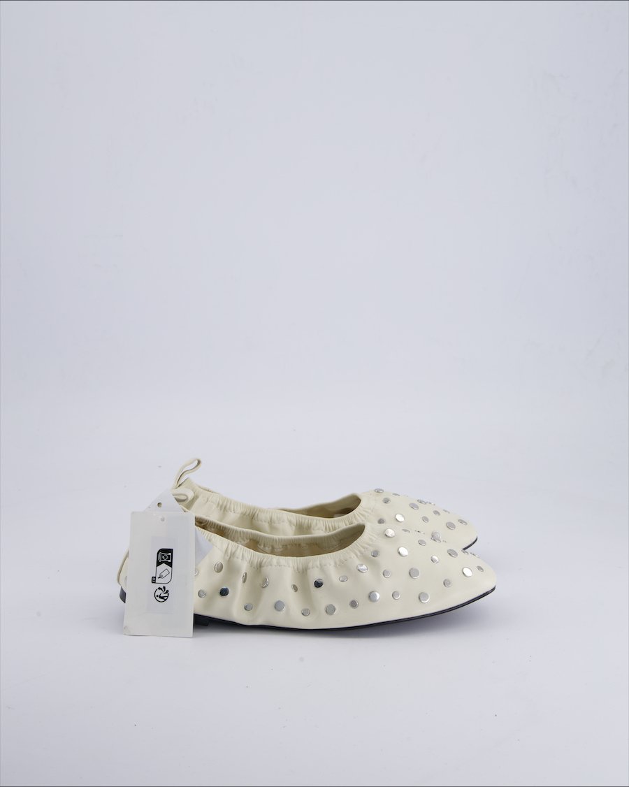 H&M Ballet flats Vegan leather White 37 EU