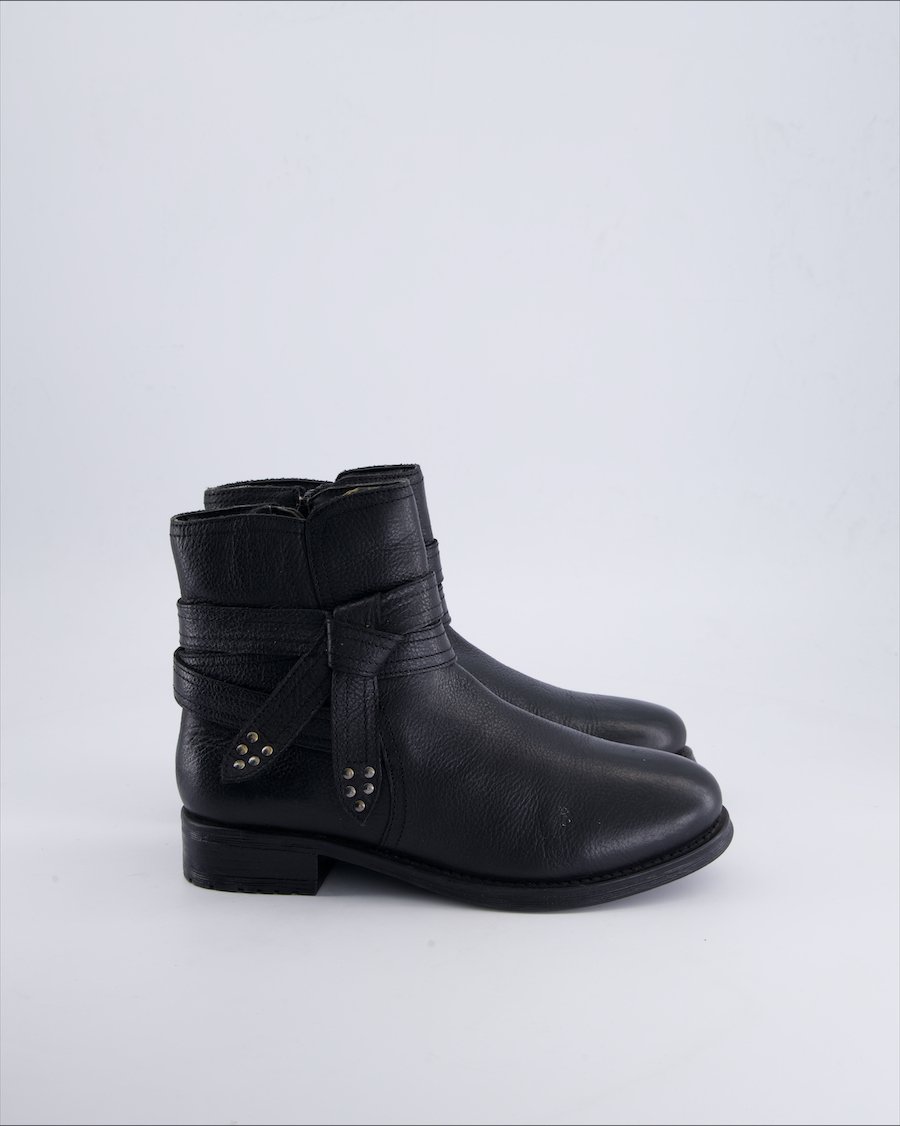Airsoft Ankle Boots Leather Black 38 EU