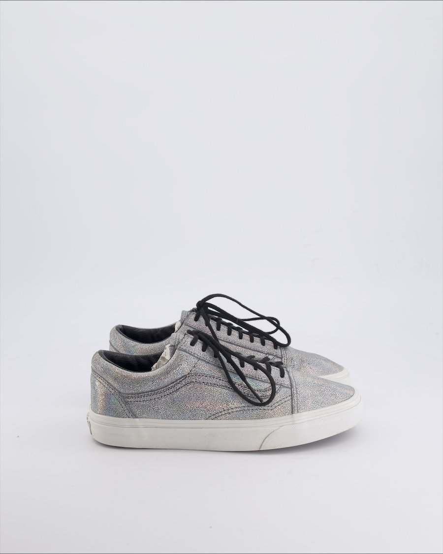 Vans Trainers Leather Silver 38.5 EU