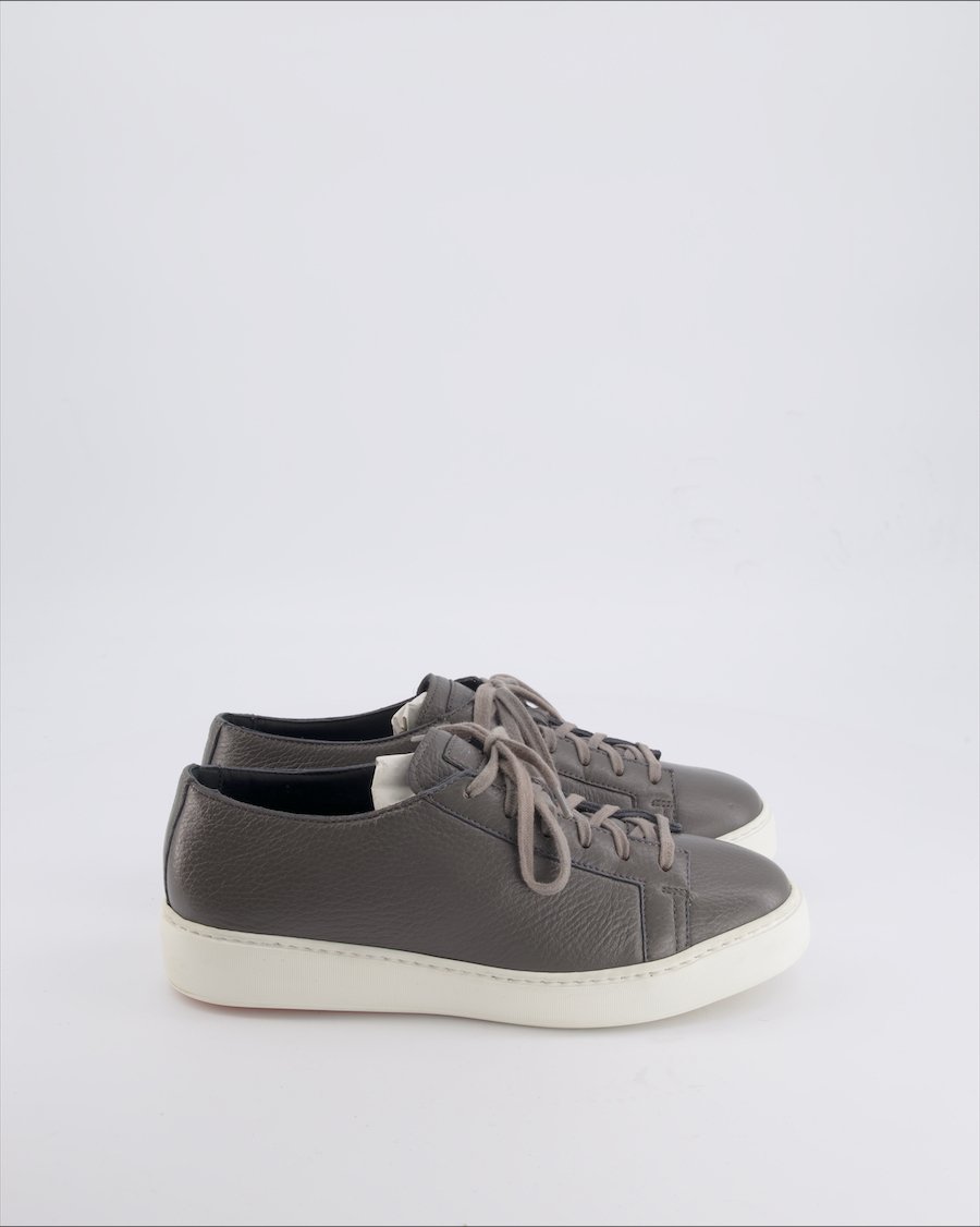 Santoni Low trainers Leather Grey 40 EU
