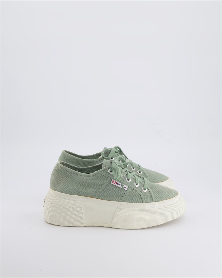 Superga Trainers Cloth Green 37 EU