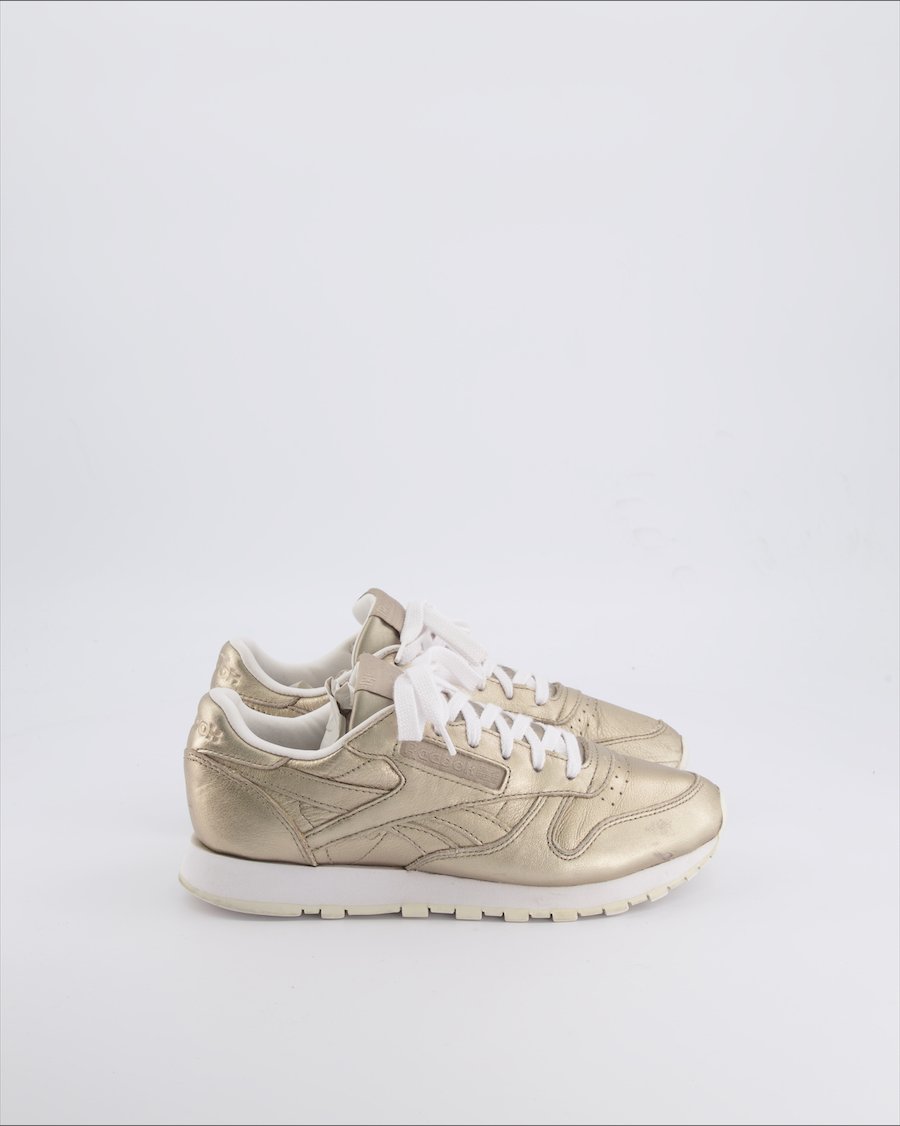 Reebok Trainers Leather Gold 37.5 EU