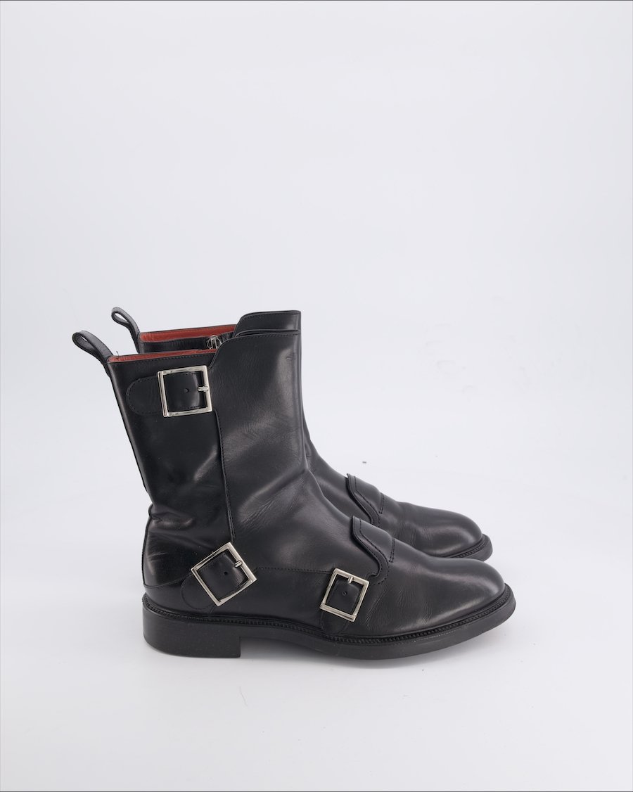 Santoni Ankle Boots Leather Black 37 EU