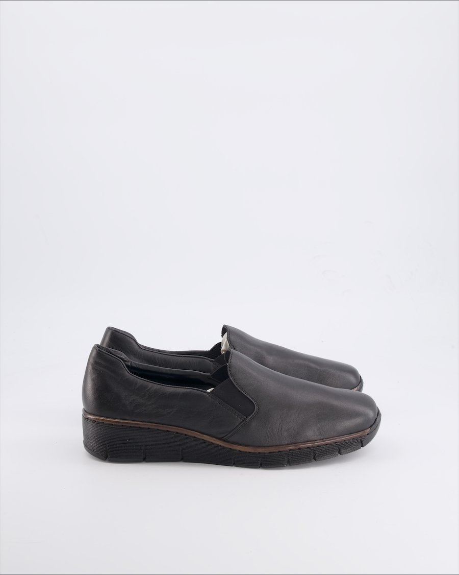 Rieker Flats Leather Black 42 EU