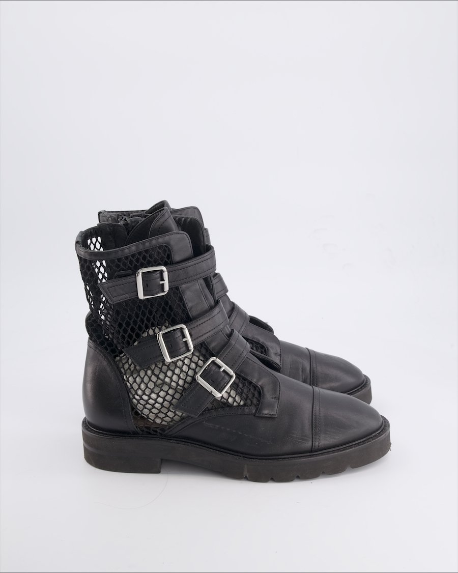 Stuart Weitzman Ankle Boots Leather Black 39 EU
