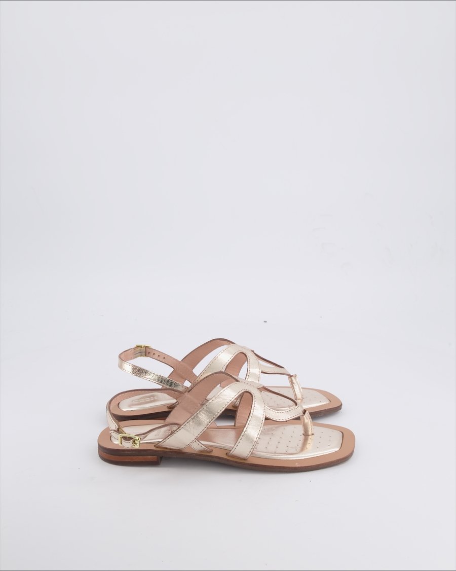 Geox Sandals Leather Gold 37 EU