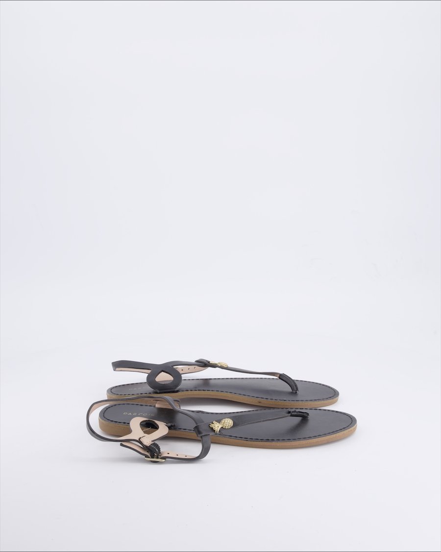Parfois Flip flops Leather Black 38 EU