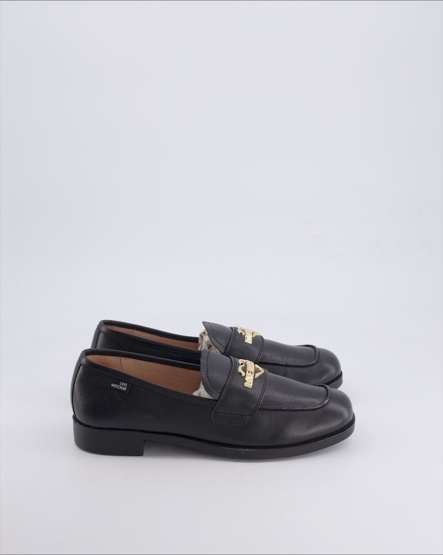 Love Moschino Flats Leather Black 40 EU