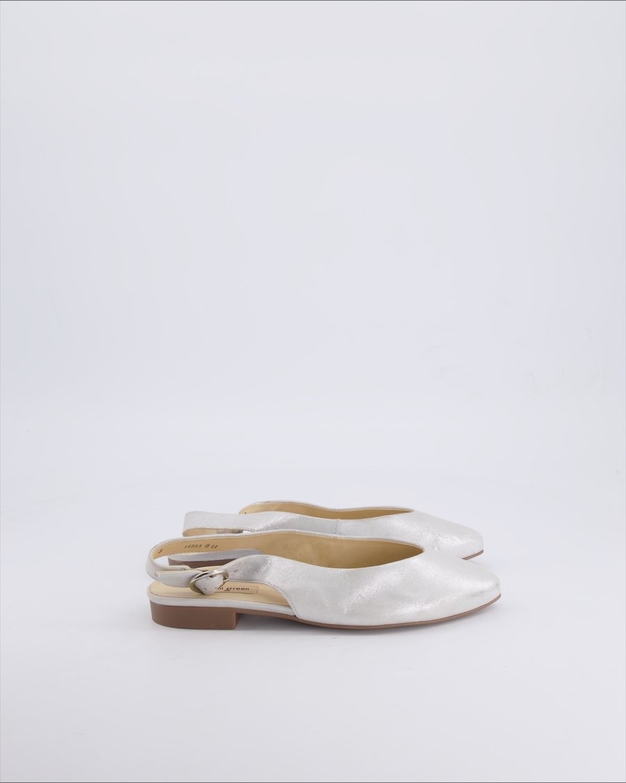 Paul Green Mules Leather Silver 35.5 EU