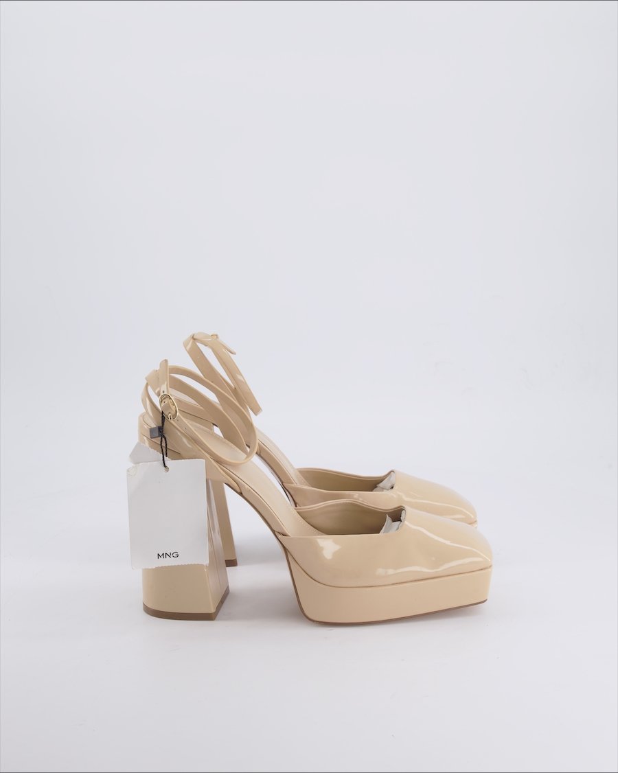 Mango Heels Vegan leather Beige 41 EU