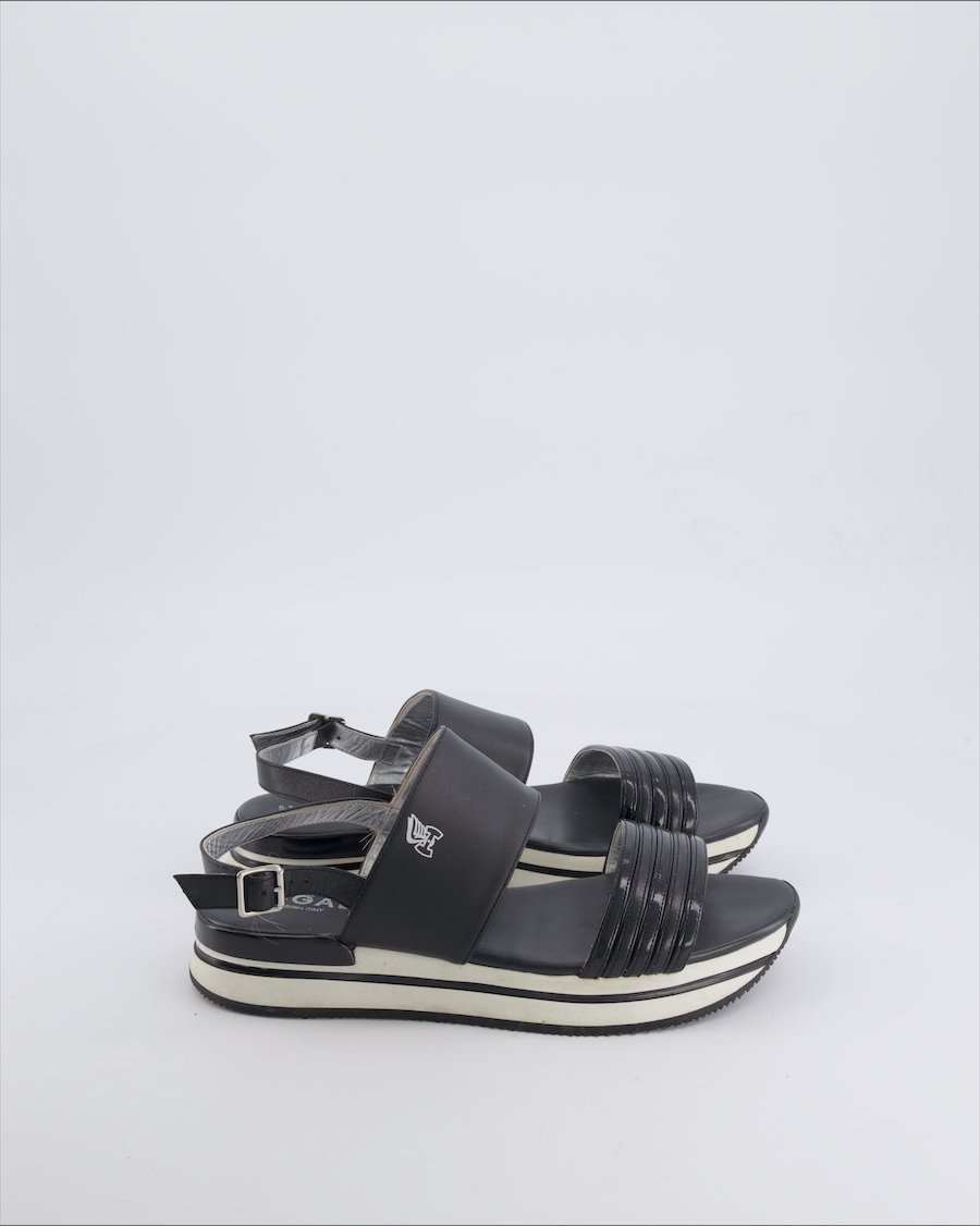 Hogan Sandals Leather Black 39 EU