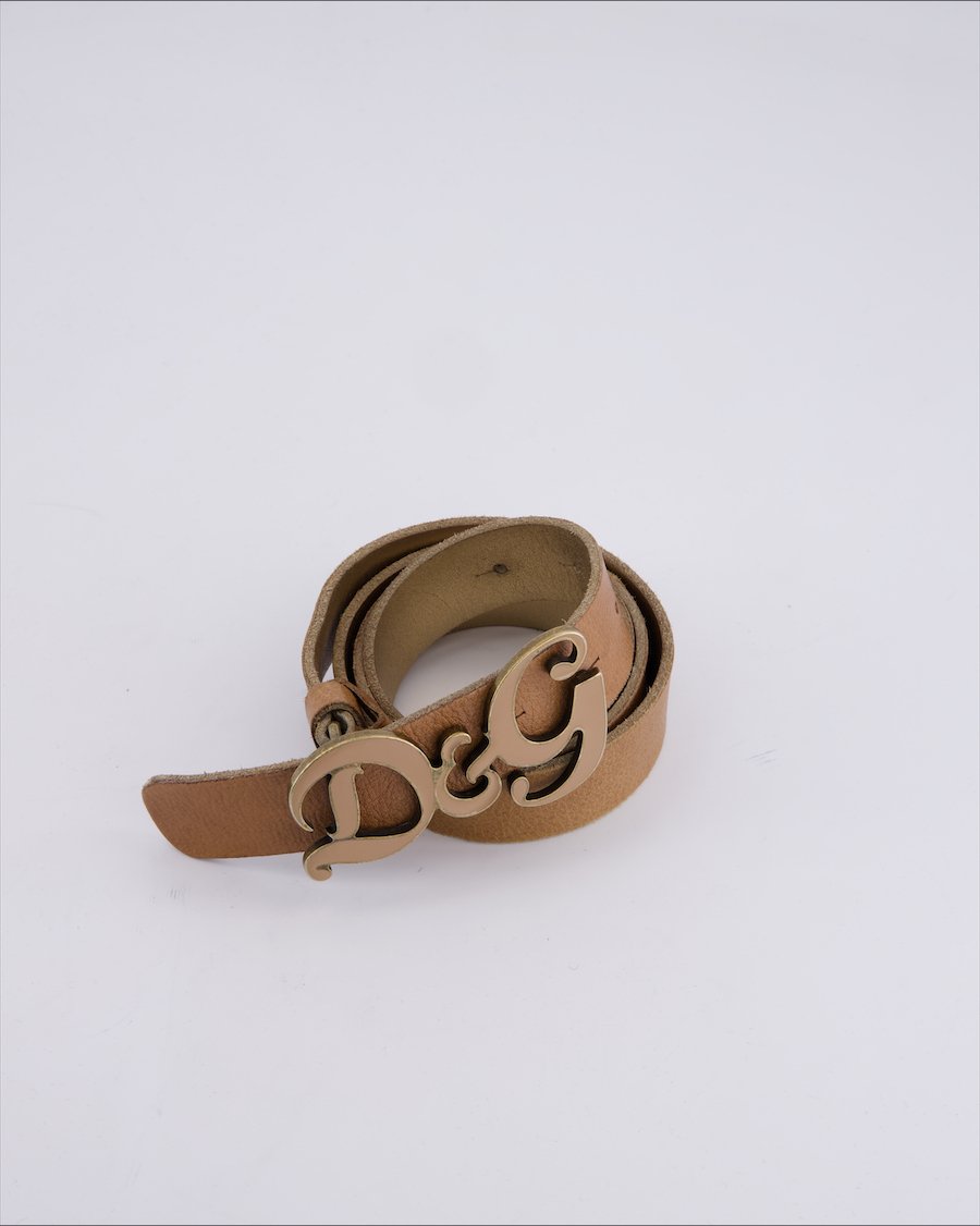 Dolce & Gabbana Leather Leather Gold 90 cm