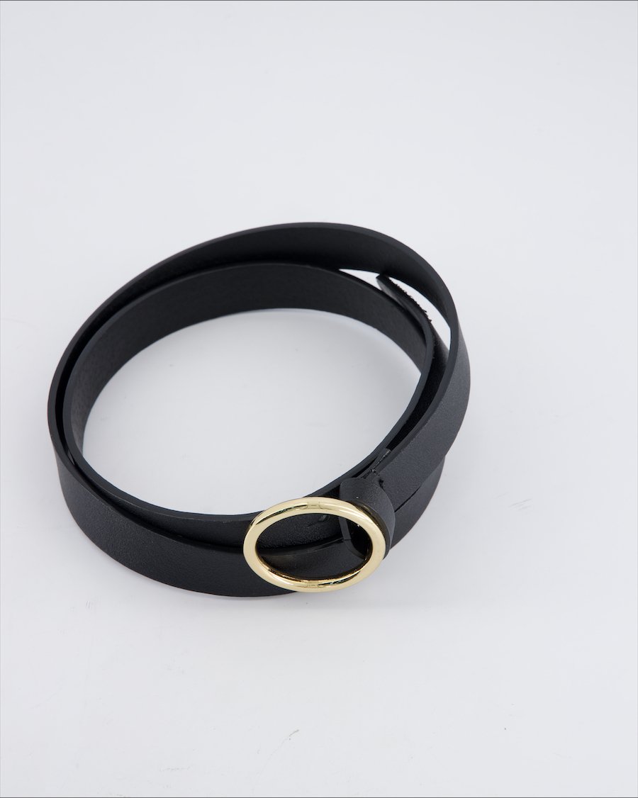 Pieces Chains Leather Black 90 cm