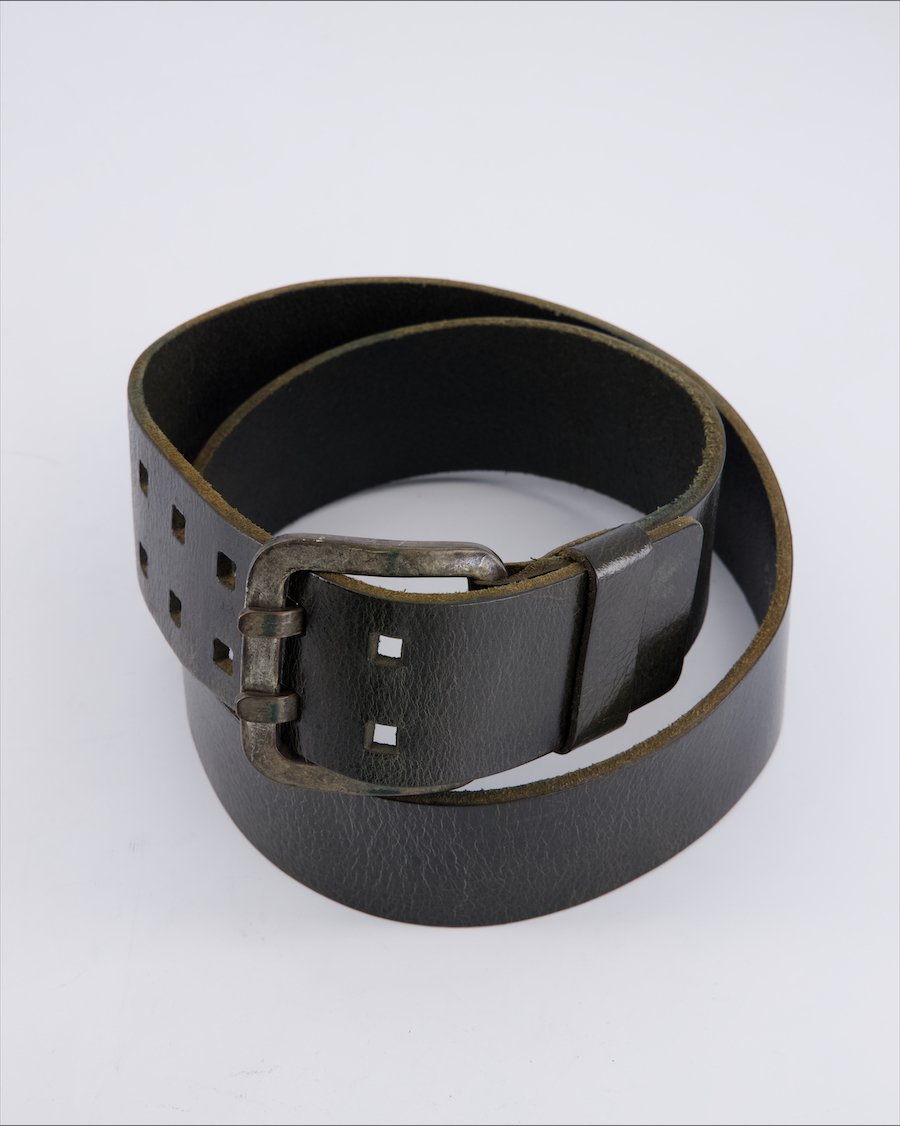 Cowboybbelt Belts Leather Khaki 90 cm
