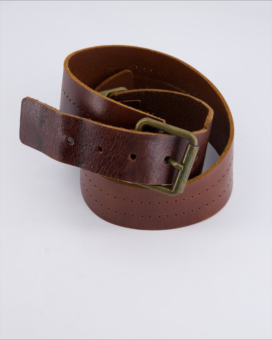 Unbranded Leather Leather Brown 90 cm