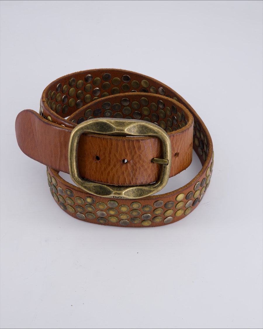 Dolce & Gabbana Leather Leather Brown 95 cm