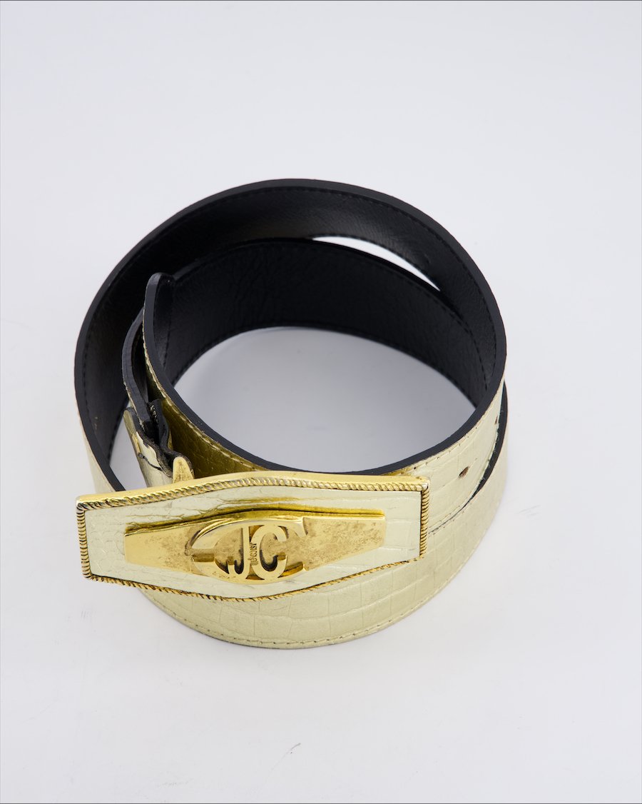Just Cavalli Leather Leather Gold 90 cm