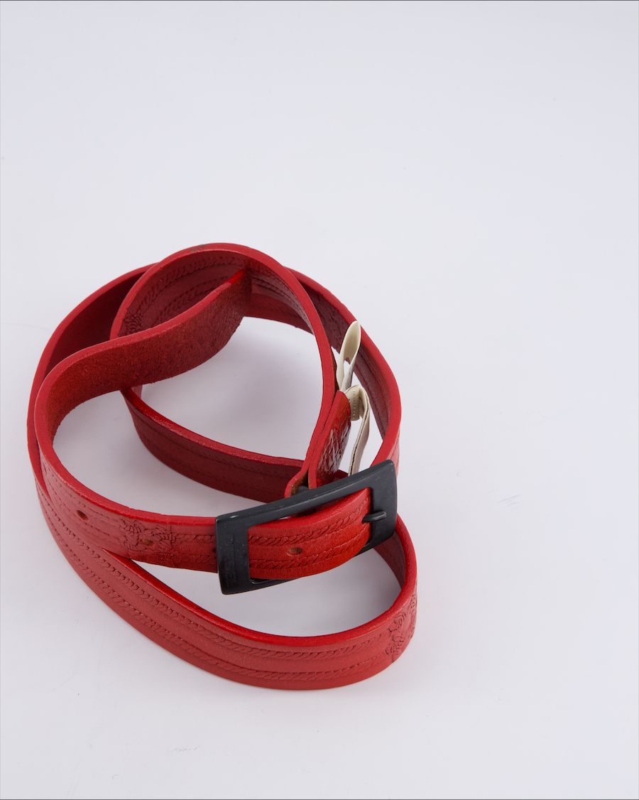 Diesel Belts Leather Red 95 cm